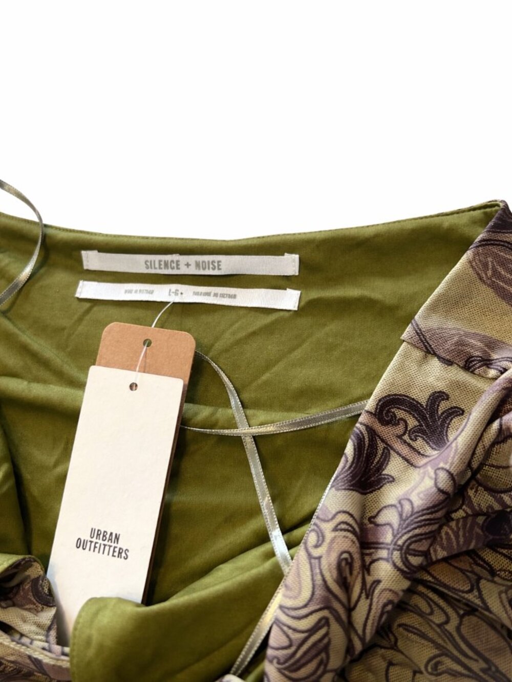 Urban Outfitters Green Lace Halter Mini Dress XS S M L NWT - Picture 4 of 6